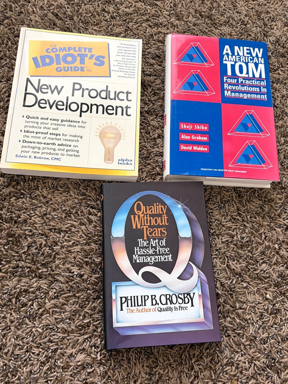 Set of 3 Business & Management Books - Yellow, Blue, Black Covers